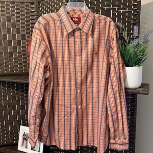 Men’s Russell Simmons Argyleculture Button Down Long Sleeve Plaid Shirt 2XL